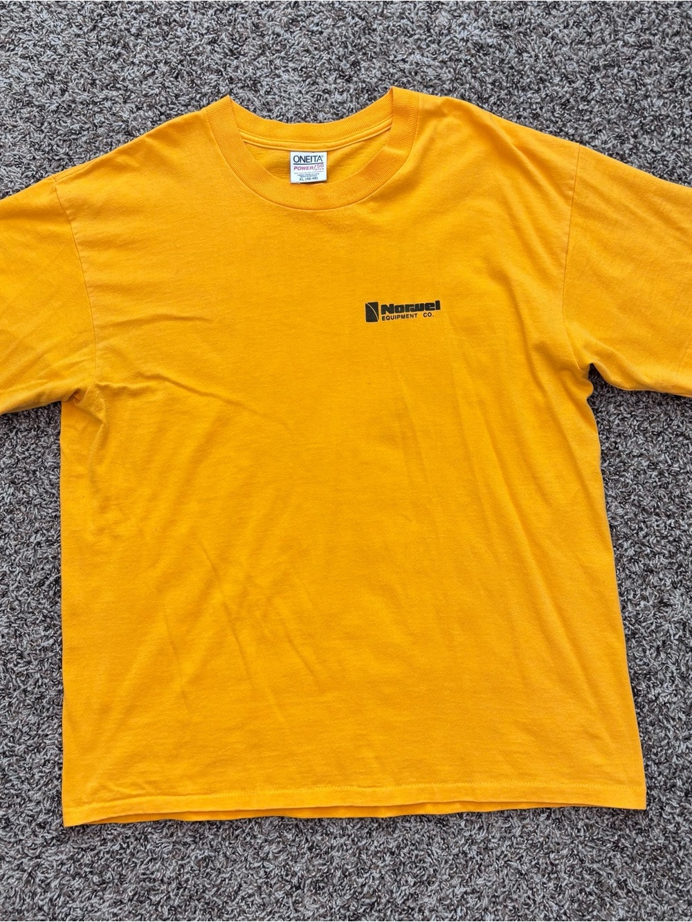 Norwell Equipment Co. Mens Golden Yellow Crew Neck Tee